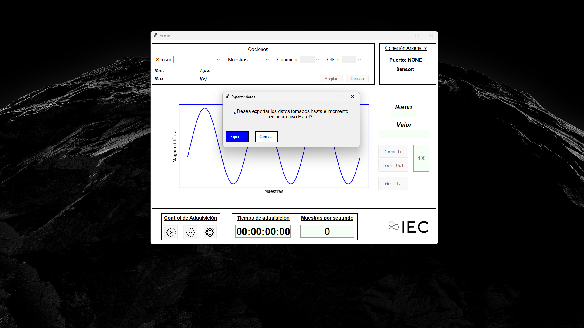 Vista del panel de productos