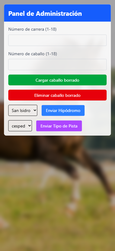 Vista del administrador